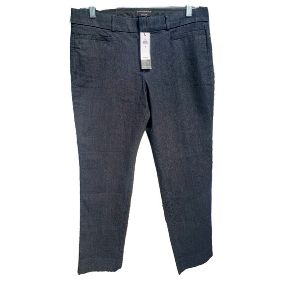 NWT Banana Republic Sloan Cropped Length Dark Denim Pants Size 8 New Old Stock - Picture 2 of 16